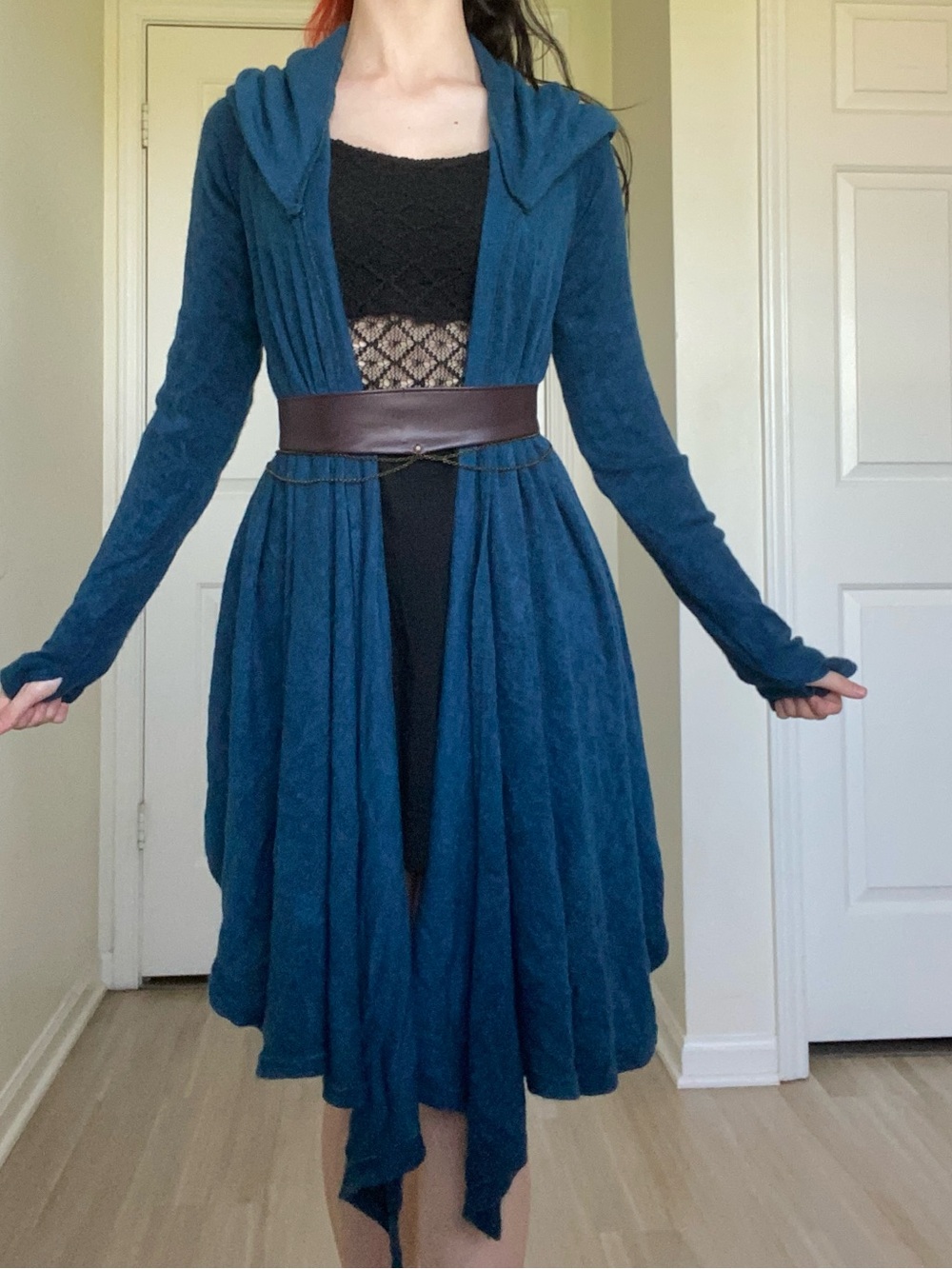 Toonzshop Yggdrazil blue hooded cardigan